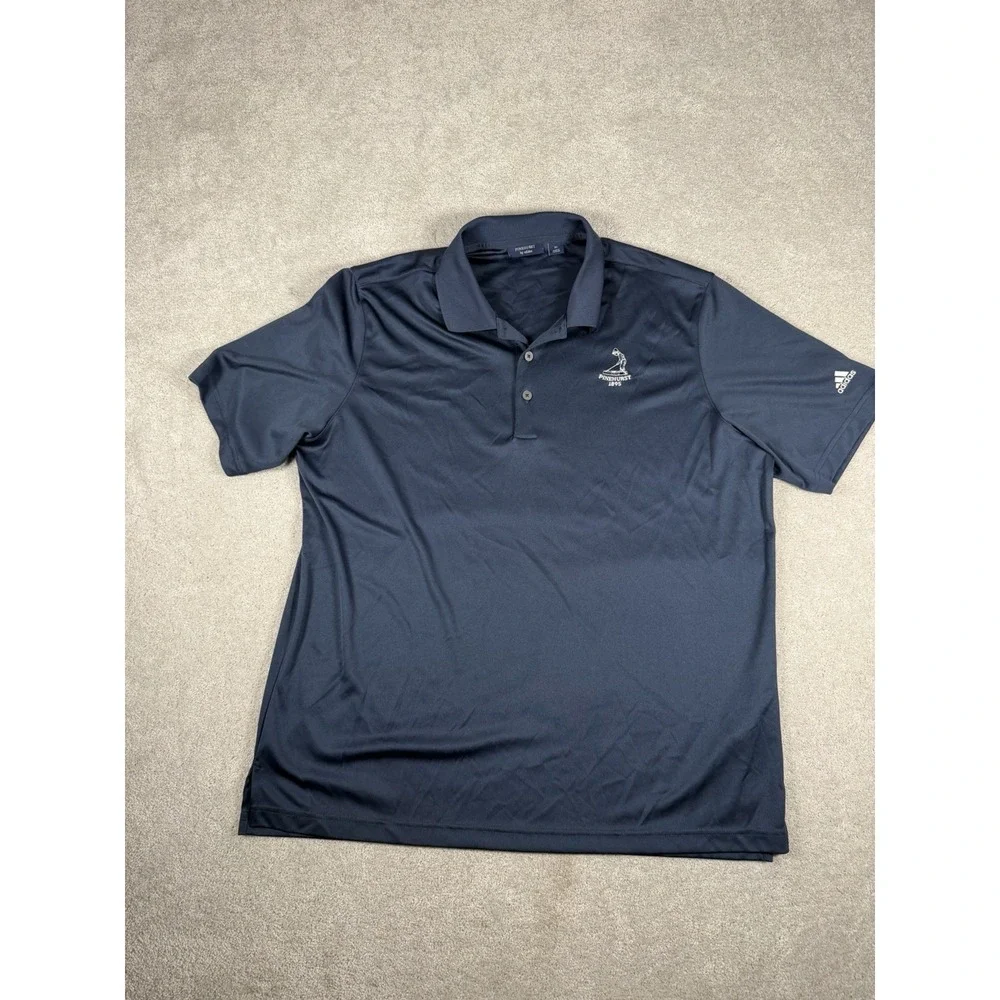 Pinehurst By Adidas 1895 Golf Polo Shirt Mens‎ XL Navy Athletic S/S Performance